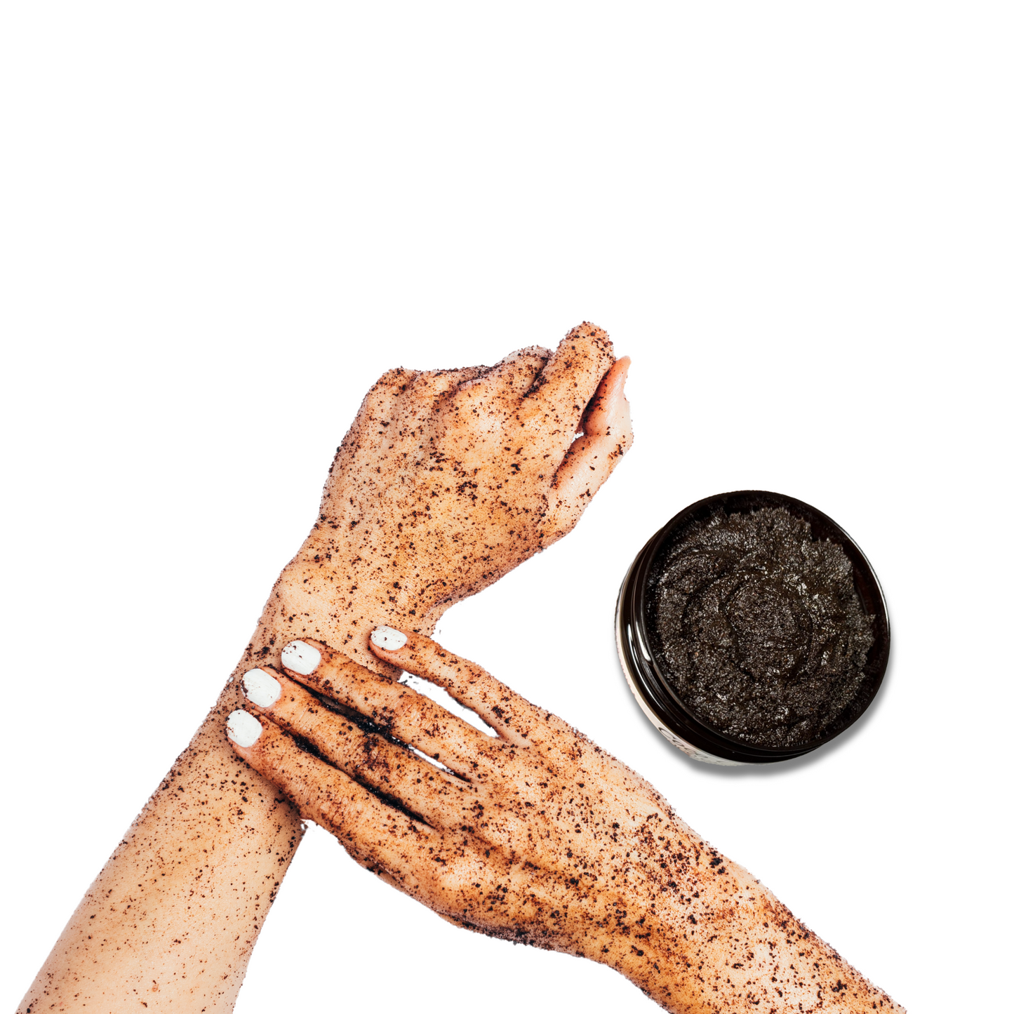 Coco Café Body Scrub in use