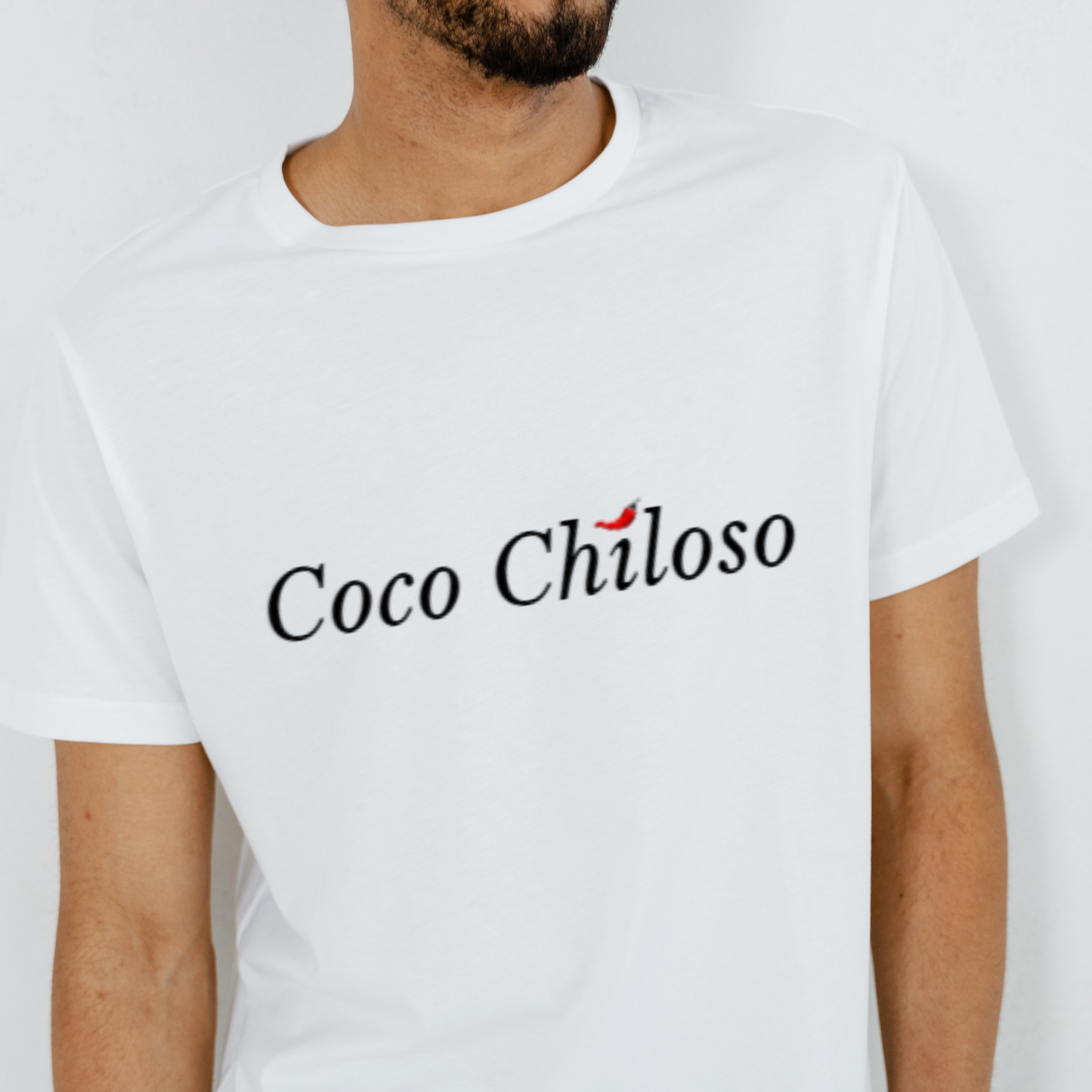 Man in White Coco Chiloso Tee
