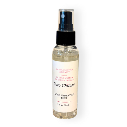 Coco Chiloso Coco Hydrating Mist bottle on a white background